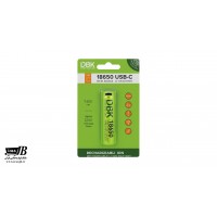 باتری 18650 شارژی تایپ سی دی بی کی مدل 7400mWh