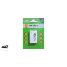 باتری 9V کتابی شارژی تایپ سی دی بی کی مدل 4500mWh