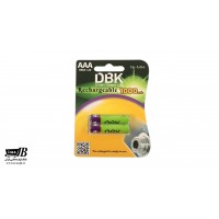 باتری نیم قلم شارژی دی بی کی مدل 1000mAh بسته 2 عددی
