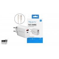 شارژر 45 وات وریتی مدل V-AP2130 با کابل تایپ سی