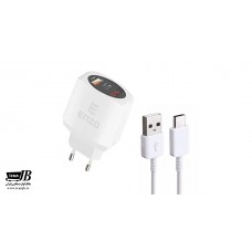 شارژر 25 وات انزو مدل C-360 با کابل تایپ سی