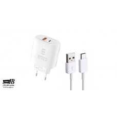 شارژر 25 وات انزو مدل C-355 با کابل تایپ سی