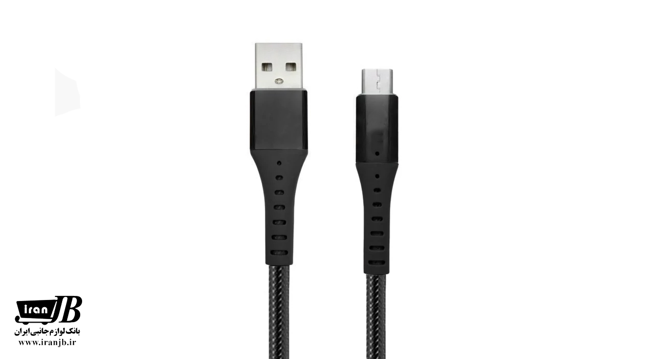 کابل شارژ microUSB کنفی سر فلزی طول 1 متر
