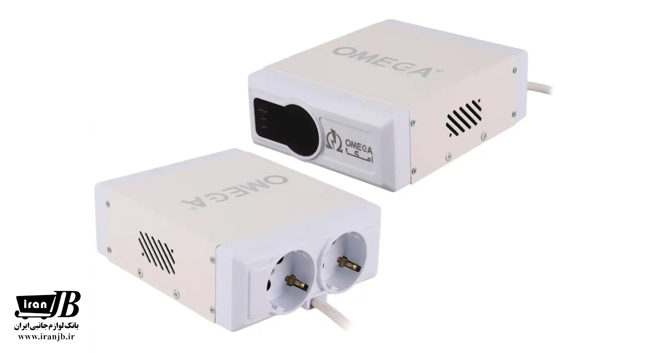 محافظ برق 2 خانه یخچال دیجیتال امگا مدل F2100 سیم 2 متر