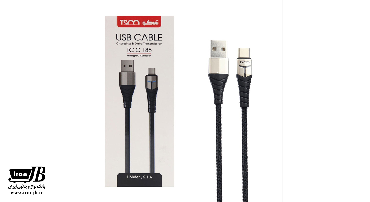 کابل شارژ تایپ سی تسکو مدل TCC186